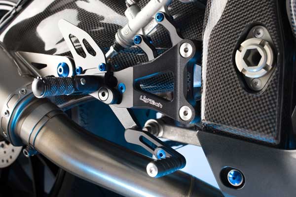 Rear Sets fitted to a BMW S 1000RR